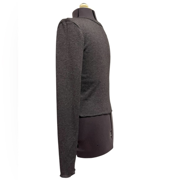 Kittenish Babe Gray Crop Top with Leopard Print Graphic Size S - Picture 6 of 11